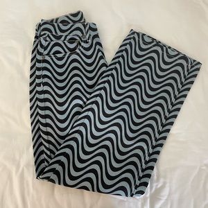 Ragged priest wavy straight leg jeans